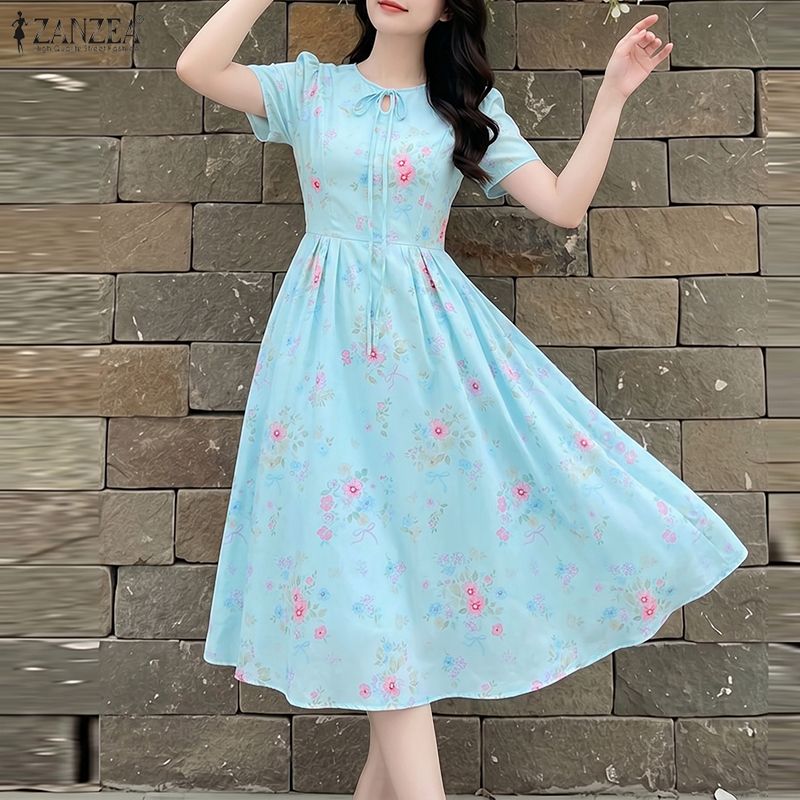 ZANZEA Summer Beach Sundress B - Sundress Midi Floral recensie en prijs