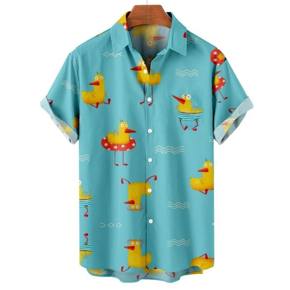 Men's Shirts Cute Duck 3d Prin - Summer Duck Clothing recensie en prijs