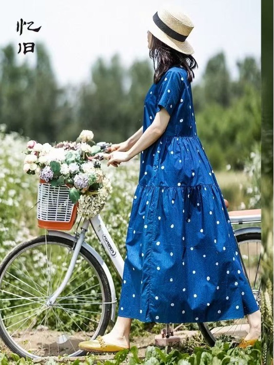 Blue Pure Cotton Floral Print  - Summer Clothing Label recensie en prijs