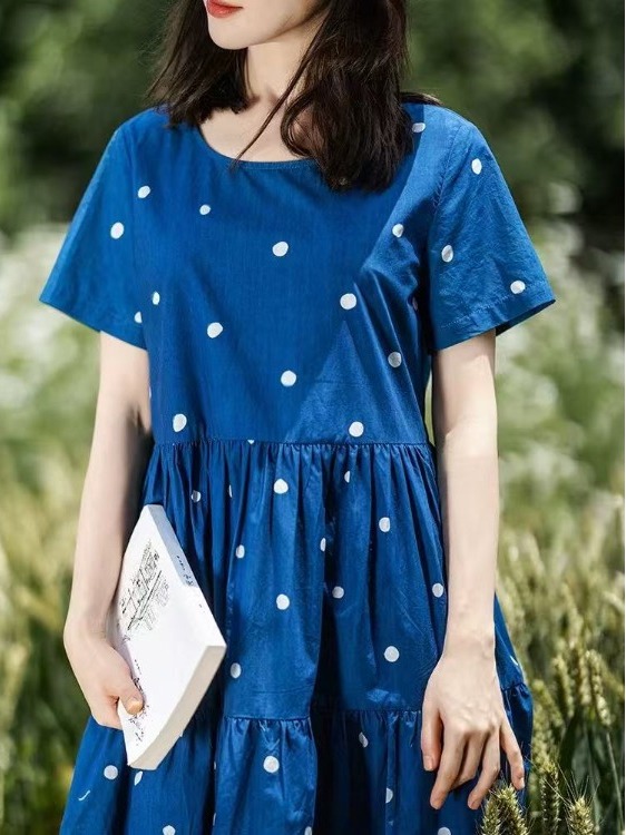 Blue Pure Cotton Floral Print  - Summer Clothing Label recensie en prijs