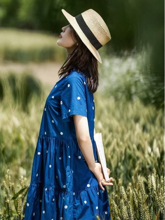 Blue Pure Cotton Floral Print  - Summer Clothing Label recensie en prijs