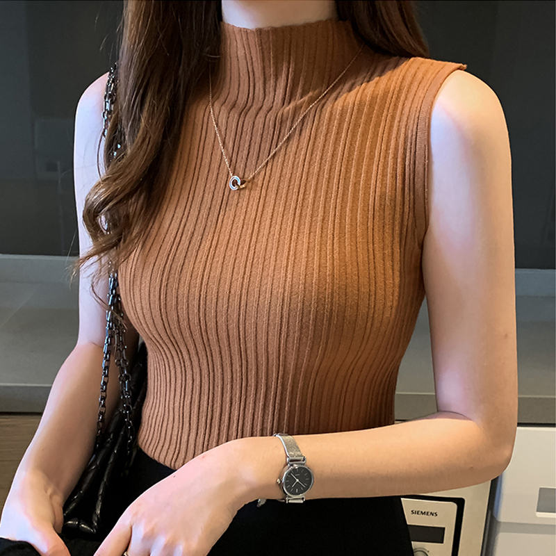 Solid Slim Thin Sleeveless Kni - Summer Clothing Yarn recensie en prijs